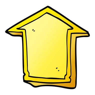 çizgi film doodle yön oku