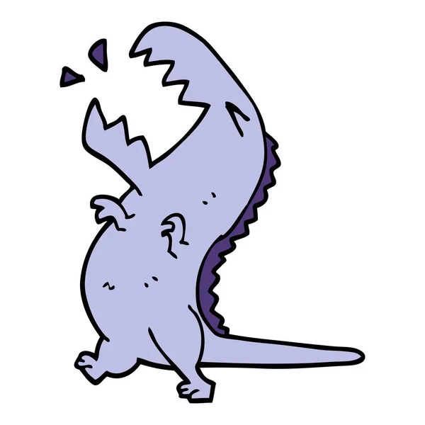 Zeichentrick Doodle Brüllt Rex — Stockvektor