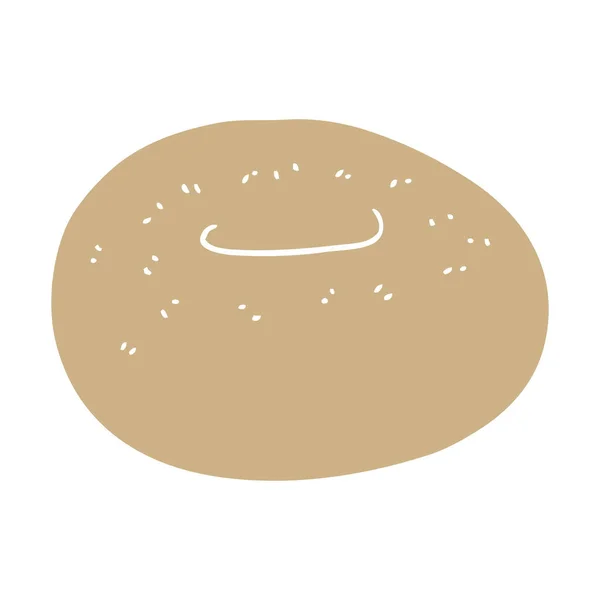Donut Desenho Animado Estilo Cor Plana — Vetor de Stock