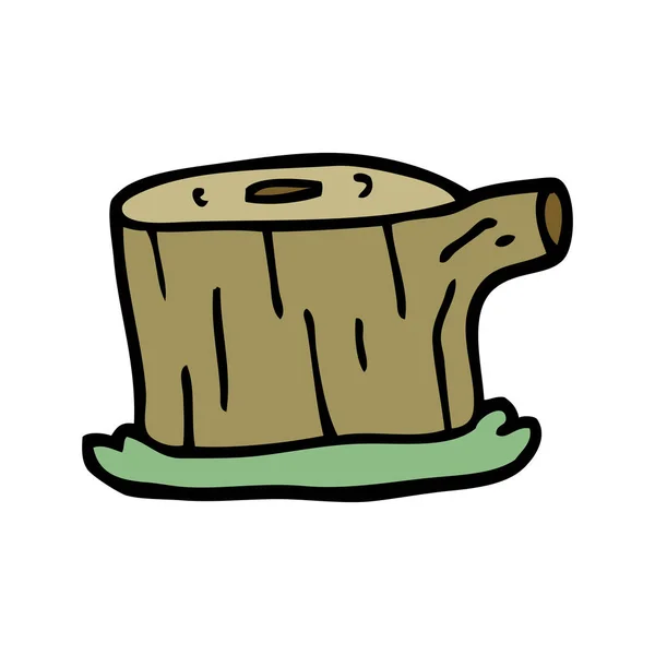 Cartoon Doodle Árvore Log —  Vetores de Stock