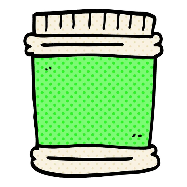 Cartoon Doodle Pentole Vitaminiche — Vettoriale Stock