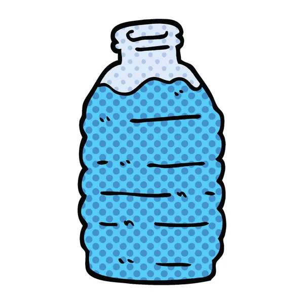Cómic Estilo Dibujos Animados Botella Agua — Archivo Imágenes Vectoriales