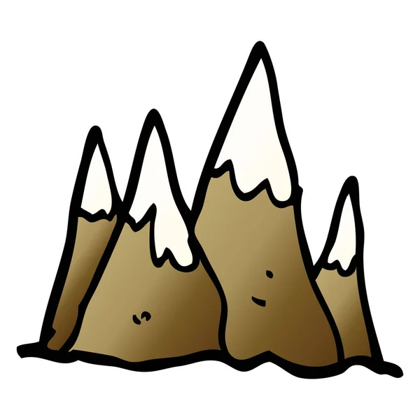 Kreslený Doodle Pohoří — Stockový vektor