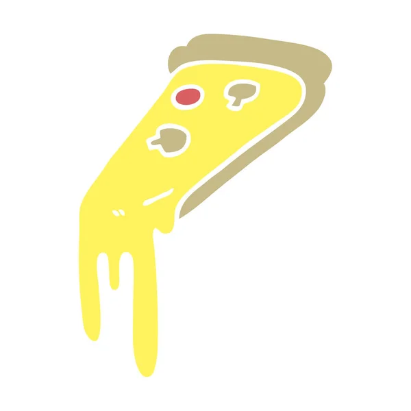 Pizza Doodle Kreskówka Białym Tle — Wektor stockowy