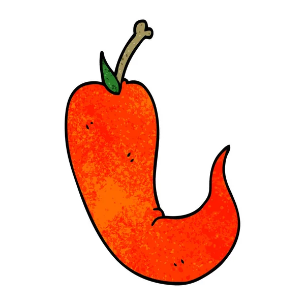 Dessin Animé Doodle Piment Rouge — Image vectorielle