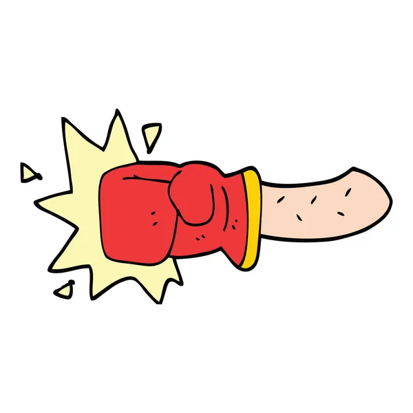Cartoon Doodle Punch Vector Design — Stock Vector