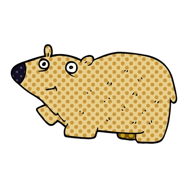 Dibujos Animados Garabato Oso Feliz — Vector de stock