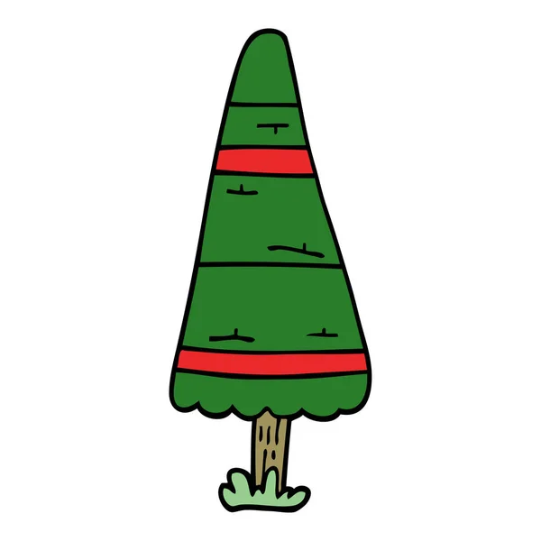 Cartoon Doodle Weihnachtsbaum — Stockvektor