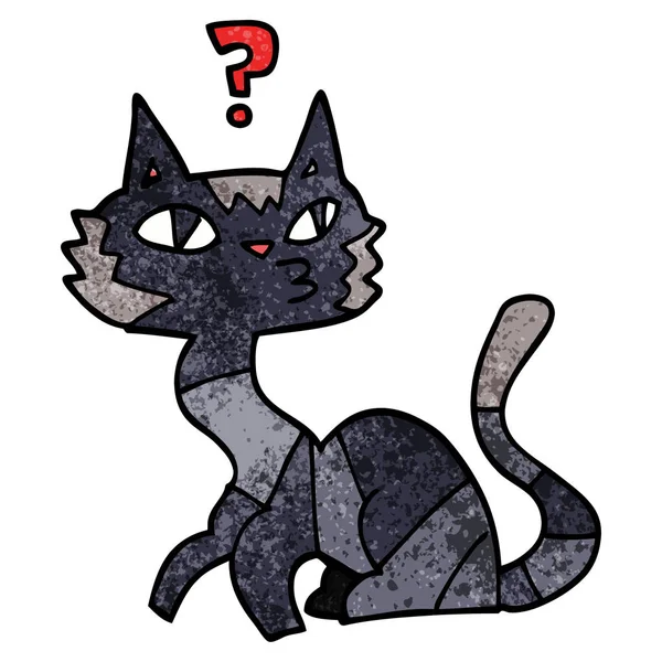 Cartoon Doodle Cat Vector Illustration — Stock Vector