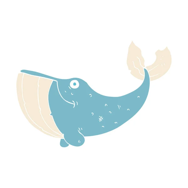 Επίπεδη Χρώμα Απεικόνιση Της Φάλαινας — Διανυσματικό Αρχείο