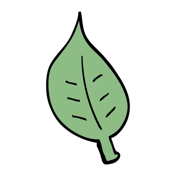 Cartoon Doodle Leaf Ilustração Vetorial —  Vetores de Stock