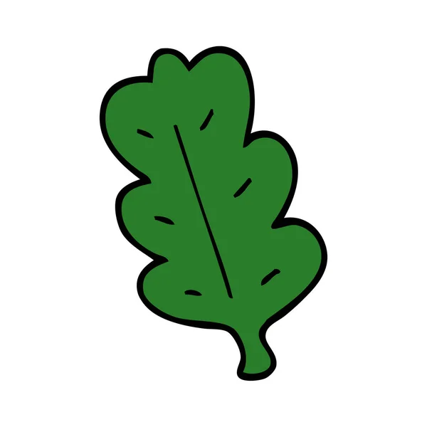 Cartoon Doodle Leaf Ilustração Vetorial —  Vetores de Stock