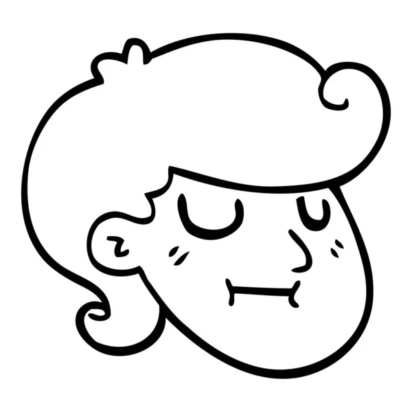 線画漫画幸せな金髪の少年 — ストックベクタ