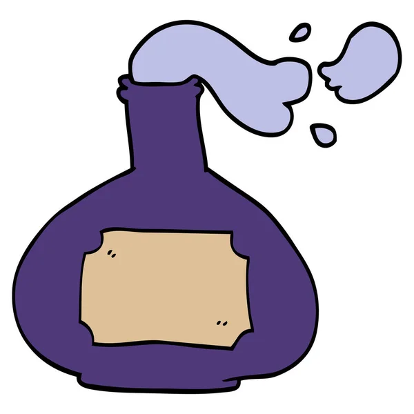 Dessin Animé Doodle Fumeur Potion — Image vectorielle