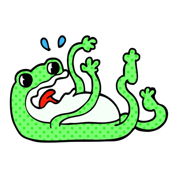Dibujos Animados Doodle Frog Sobre Fondo Blanco — Archivo Imágenes Vectoriales