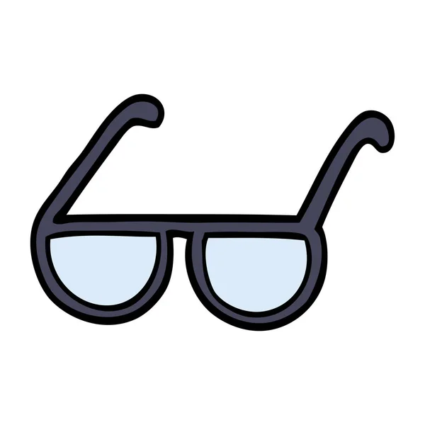 Gafas Garabato Dibujos Animados Aislados Sobre Fondo Blanco — Vector de stock