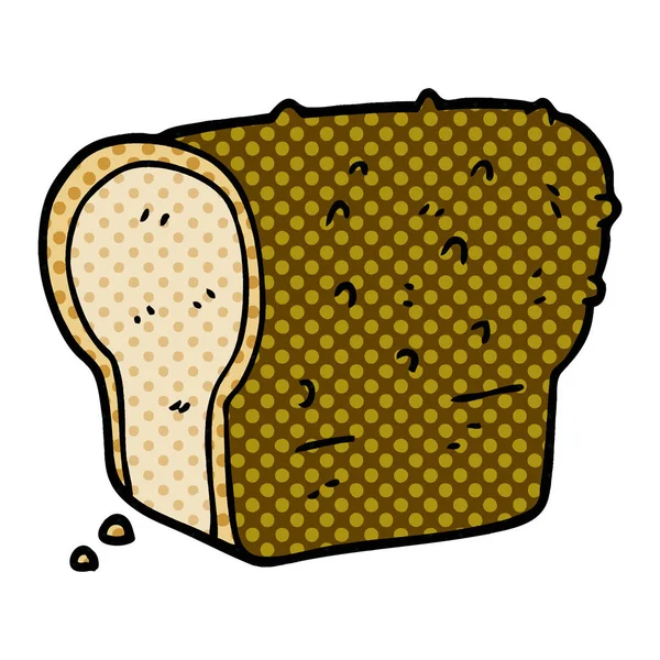Cartoon Doodle Wholemeal Bread — Stock Vector