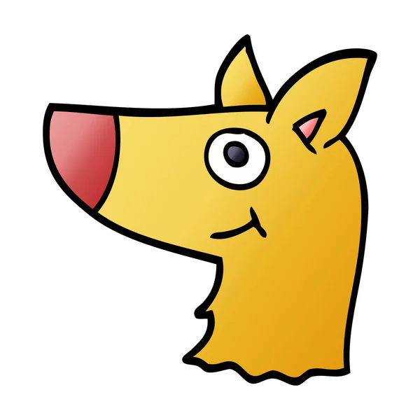 Cartoon Doodle Glad Hund Ansikte — Stock vektor