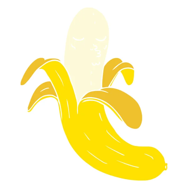 Płaski Kolor Stylu Kreskówki Najlepsze Jakości Ekologicznej Banana — Wektor stockowy