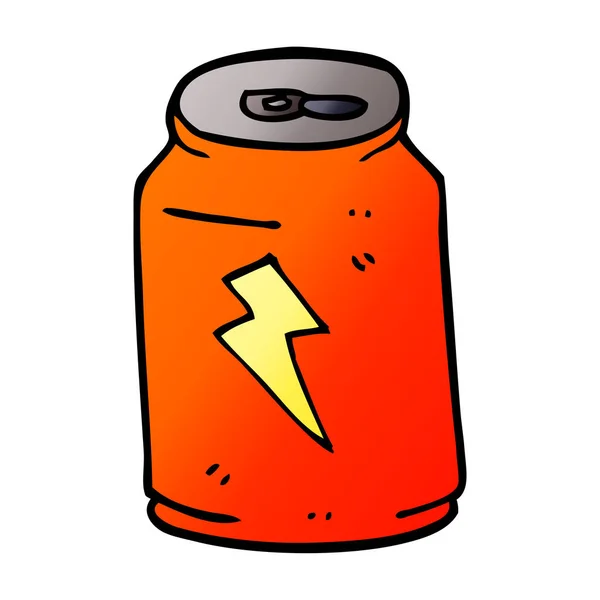 Γελοιογραφία Doodle Ενεργειακό Ποτό — Διανυσματικό Αρχείο