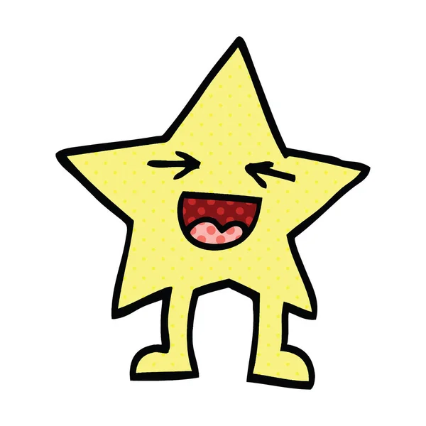Персонаж Комикса Смеющийся Над Звездами — стоковый вектор