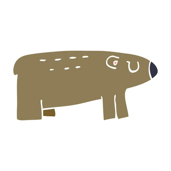 Doodle Desenho Animado Urso Sonolento —  Vetores de Stock