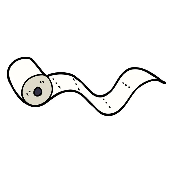 Dibujos Animados Doodle Inodoro Rollo — Vector de stock