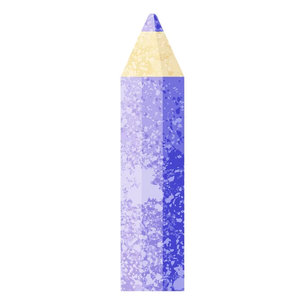 Purple Coloring Pencil Graphic Vector Illustration Icon — Stock Vector