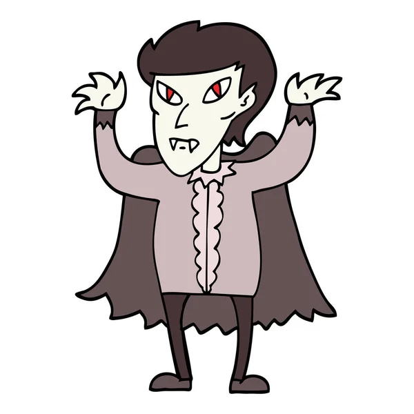 Hand Getrokken Doodle Stijl Cartoon Vampier — Stockvector