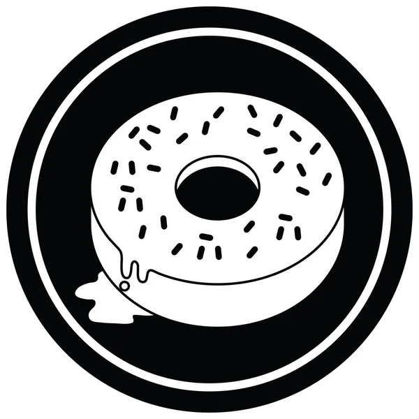 Ilustracja Symbolu Żyłką Smaczne Pączki Mrożona — Wektor stockowy