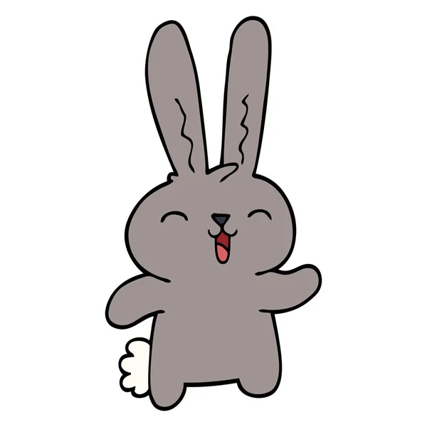 Мультяшний Каракулі Щасливий Кролик — стоковий вектор