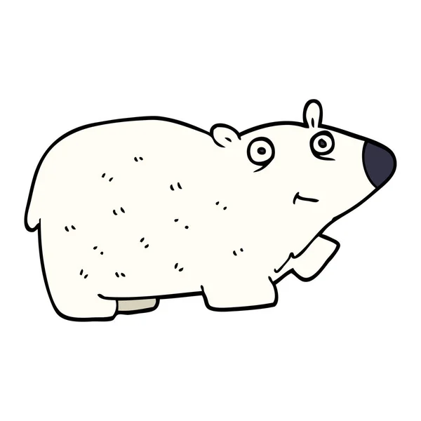 动画片涂鸦北极熊 — 图库矢量图片