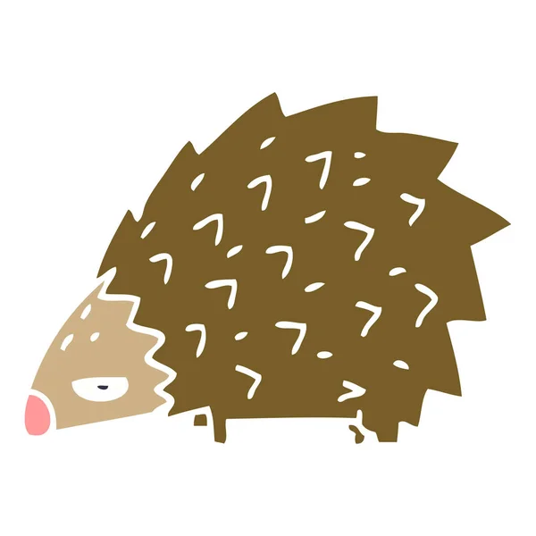 Cartoon Doodle Angry Hedgehog — Stock Vector