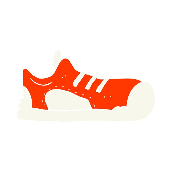 Flat Color Illustration Sneaker — Stock Vector