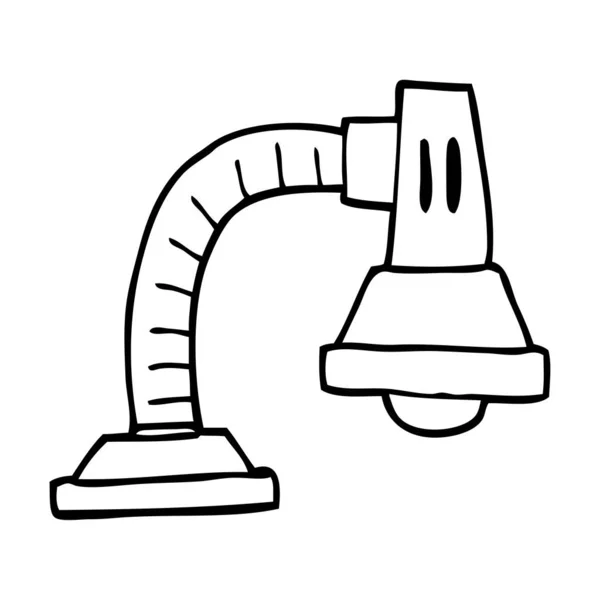 Lijntekening Cartoon Regelbare Lamp — Stockvector
