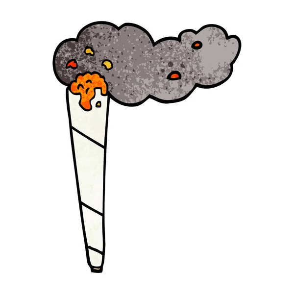 Cartoon Doodle Marijuana Joint — Stock vektor