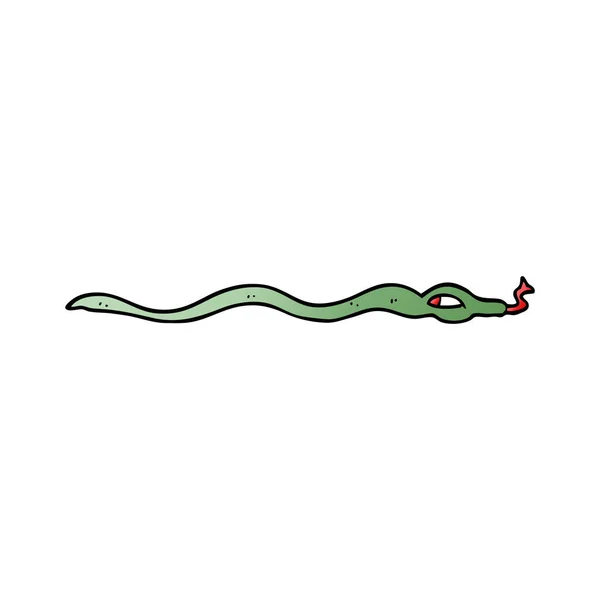 Cartone Animato Doodle Serpente Velenoso — Vettoriale Stock