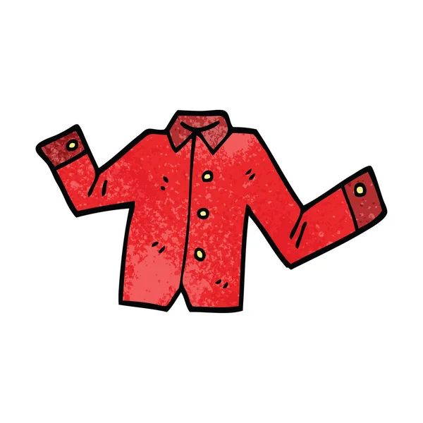 Desenho Animado Doodle Camisa Casual —  Vetores de Stock