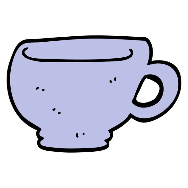 Tasse Doodle Dessin Animé Illustration Vectorielle — Image vectorielle