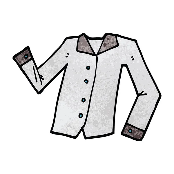 Desenho Animado Doodle Camisa Trabalho — Vetor de Stock