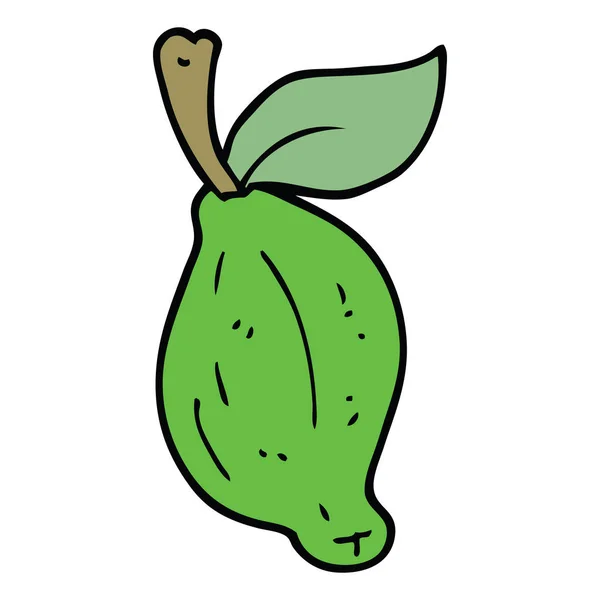 Cartoon Doodle Lime Frukt — Stock vektor