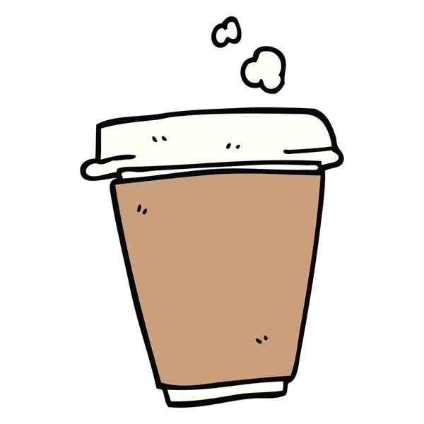 Karikatur Doodle Kaffeetasse — Stockvektor
