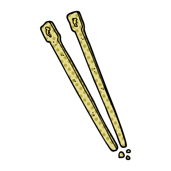 Kreslený Doodle Dřevěné Hůlky — Stockový vektor
