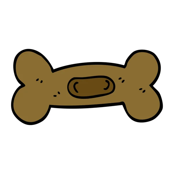 Dibujos Animados Garabato Hueso Mascota — Vector de stock