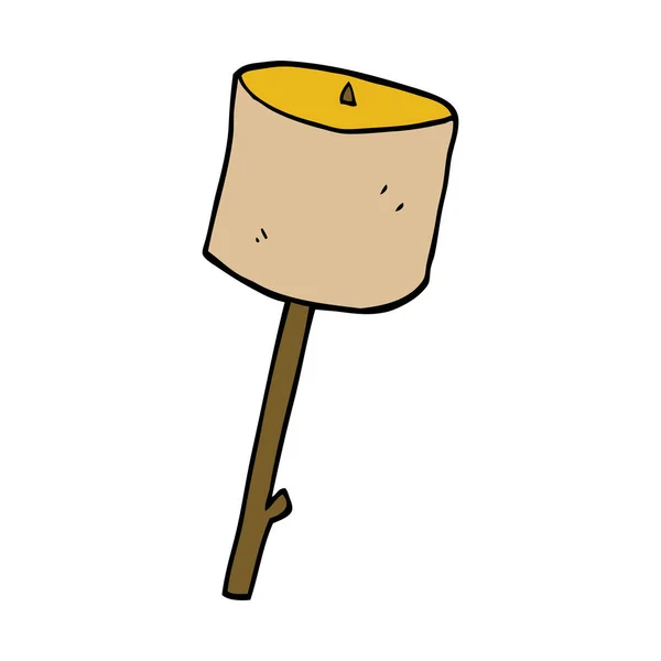 Cartoon Doodle Opékané Marshmallow — Stockový vektor