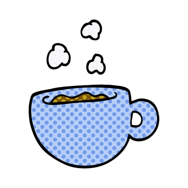 动画片涂鸦咖啡杯 — 图库矢量图片