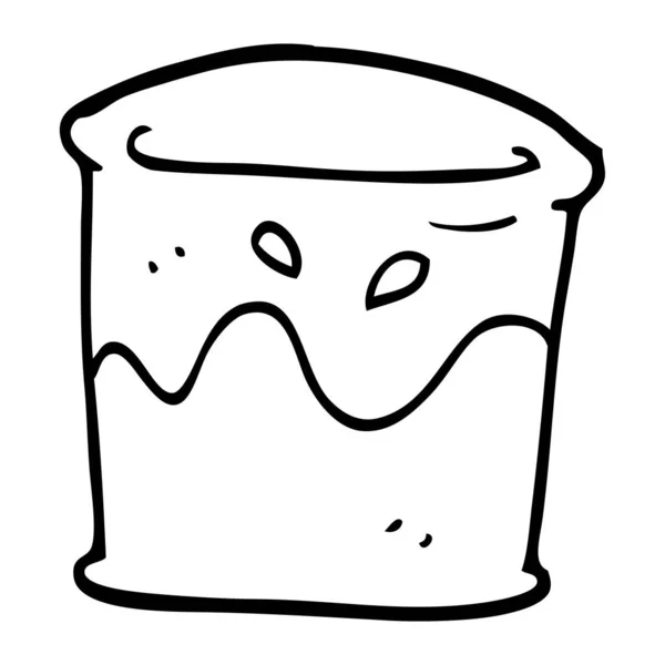 Línea Dibujo Dibujos Animados Bebida Vaso Vidrio — Archivo Imágenes Vectoriales