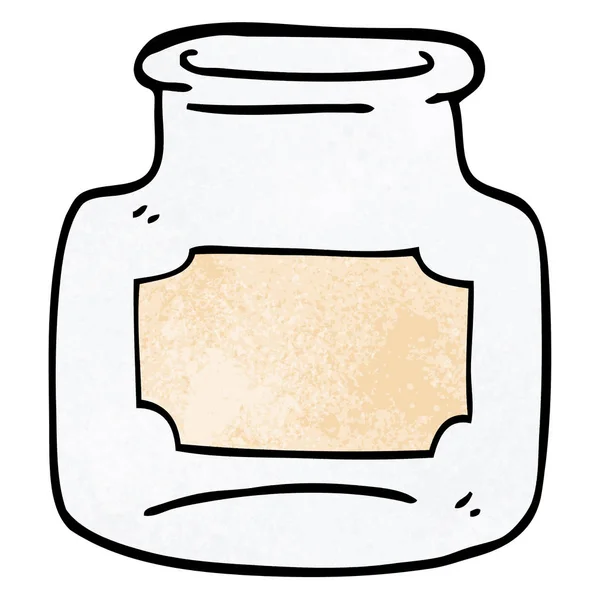 Cartoon Doodle Čiré Sklo Jar — Stockový vektor