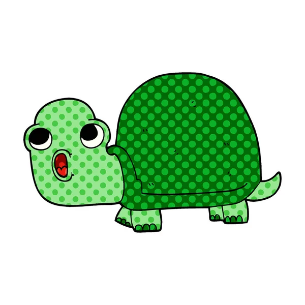 Cartoon Doodle Geschokt Schildpad — Stockvector