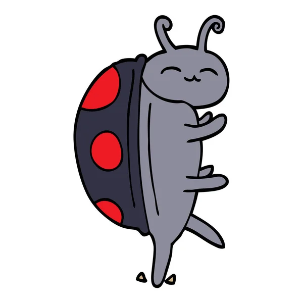 Desenho Animado Doodle Bonito Bug — Vetor de Stock